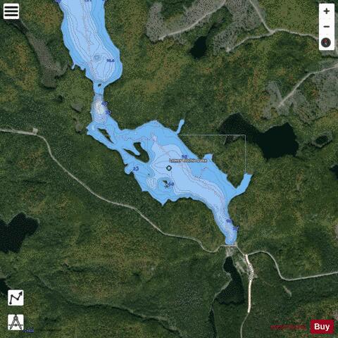 Lower Ritchie Lake depth contour Map - i-Boating App - Satellite