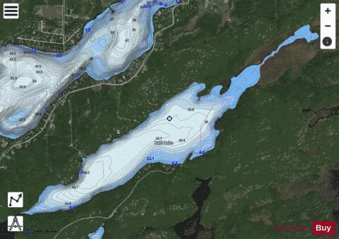 Raft Lake depth contour Map - i-Boating App - Satellite