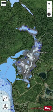 Arrow Lake (North East) depth contour Map - i-Boating App - Satellite