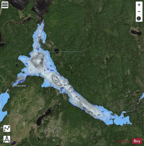 Kenakskaniss Lake depth contour Map - i-Boating App - Satellite