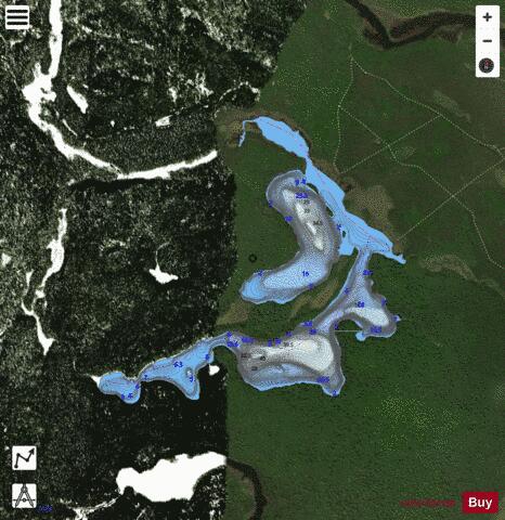 Dee's Lake depth contour Map - i-Boating App - Satellite