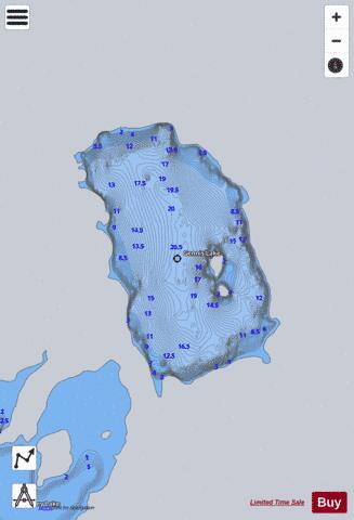 Gennis Lake depth contour Map - i-Boating App - Satellite