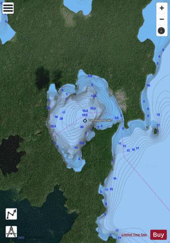 Turtlepond Lake depth contour Map - i-Boating App - Satellite