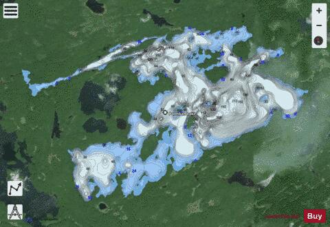 Poohbah Lake depth contour Map - i-Boating App - Satellite