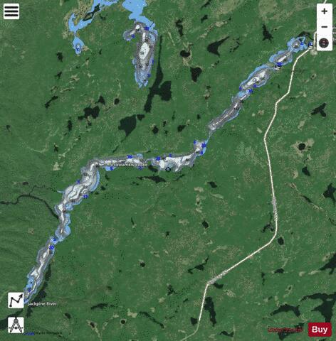 Shikwamkwa Lake depth contour Map - i-Boating App - Satellite