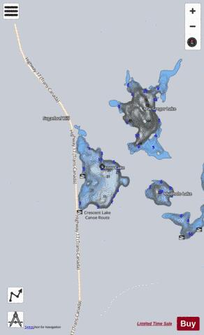 Kenny Lake depth contour Map - i-Boating App - Satellite
