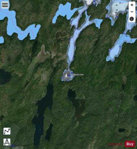 Whirlpool Lake depth contour Map - i-Boating App - Satellite
