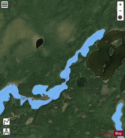 East Pashkokogan Lake depth contour Map - i-Boating App - Satellite