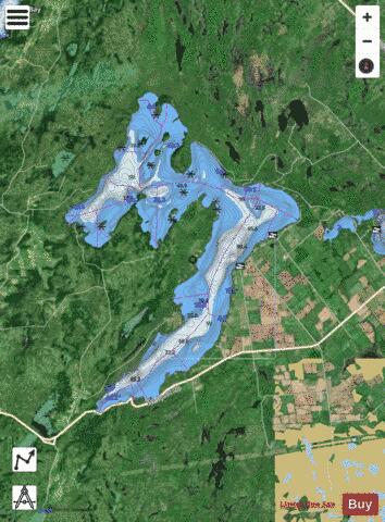 Judy Pond depth contour Map - i-Boating App - Satellite