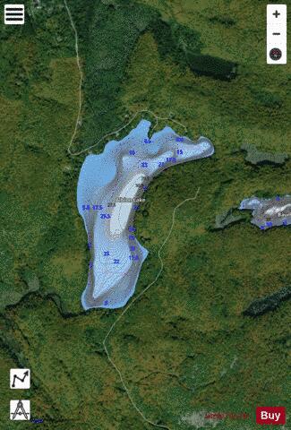Albion Lake depth contour Map - i-Boating App - Satellite