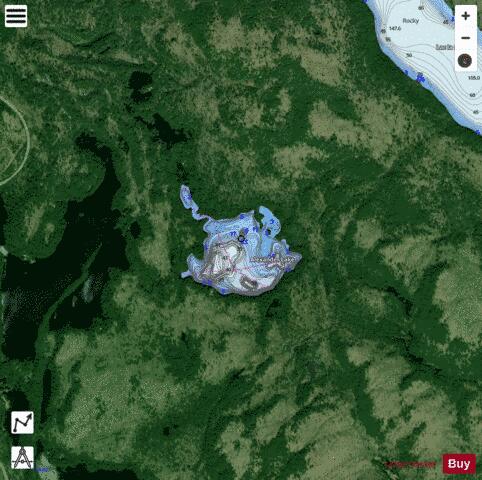 Alexander Lake depth contour Map - i-Boating App - Satellite