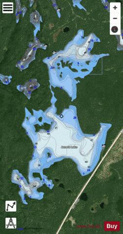 Arnott Lake depth contour Map - i-Boating App - Satellite