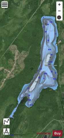 Barehead Lake depth contour Map - i-Boating App - Satellite