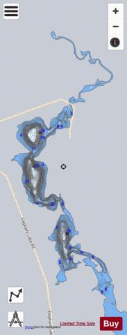 Benoir Lake depth contour Map - i-Boating App - Satellite