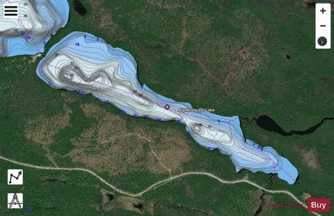 Big Mcdougal Lake depth contour Map - i-Boating App - Satellite