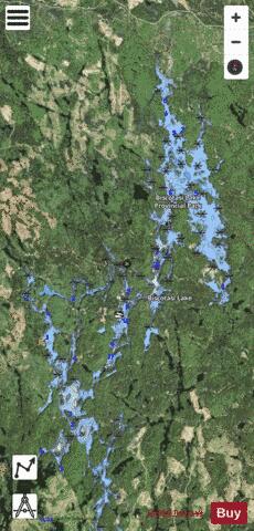 Biscotasi Lake depth contour Map - i-Boating App - Satellite