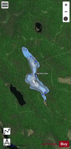 Blackfox Lake depth contour Map - i-Boating App - Satellite