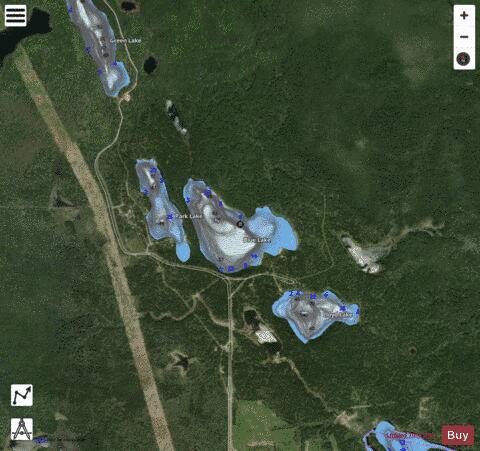 Blue Lake / Paradise Lake depth contour Map - i-Boating App - Satellite