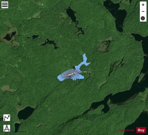 Burns Lake depth contour Map - i-Boating App - Satellite