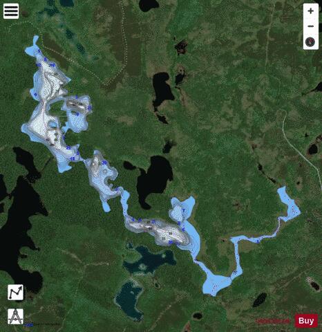 Cachege Lake depth contour Map - i-Boating App - Satellite
