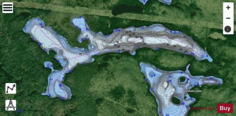 Cahill Lake depth contour Map - i-Boating App - Satellite
