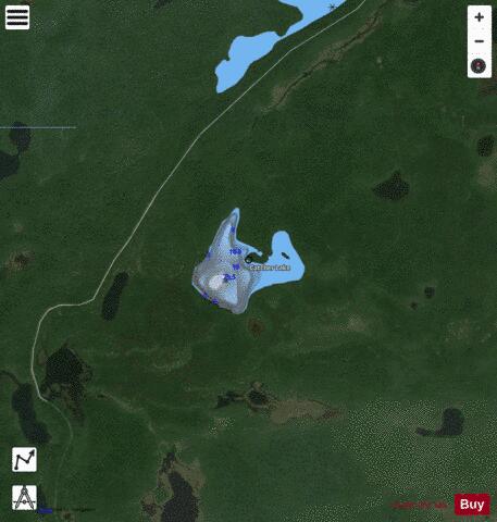 Catcher Lake depth contour Map - i-Boating App - Satellite