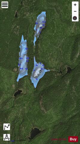 Charles Lake, Yarrow depth contour Map - i-Boating App - Satellite
