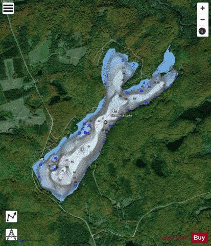 Charlotte Lake A depth contour Map - i-Boating App - Satellite
