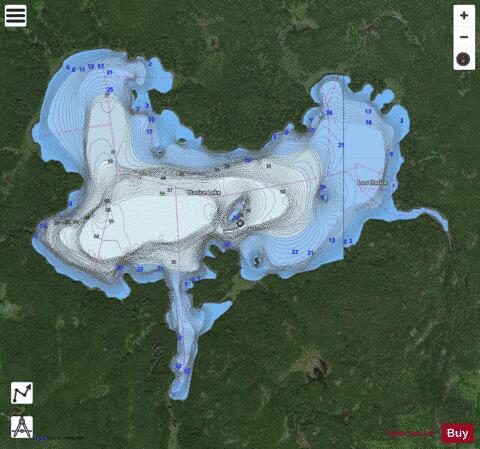 Clarice Lake depth contour Map - i-Boating App - Satellite