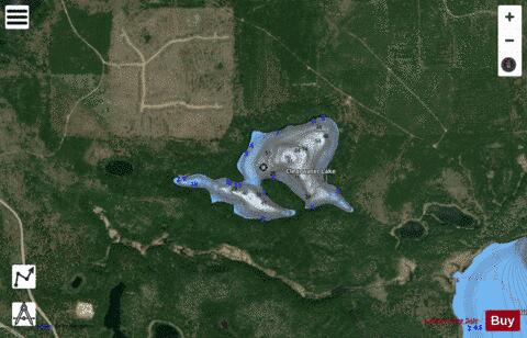 Clearwater Lake B depth contour Map - i-Boating App - Satellite