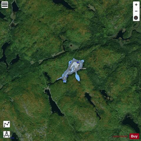 Coppens Lake / Lake # 13 depth contour Map - i-Boating App - Satellite