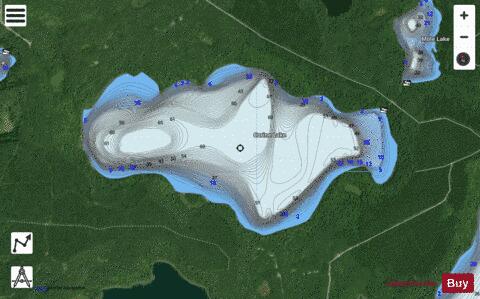 Corine Lake depth contour Map - i-Boating App - Satellite