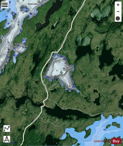 Cronk Lake depth contour Map - i-Boating App - Satellite