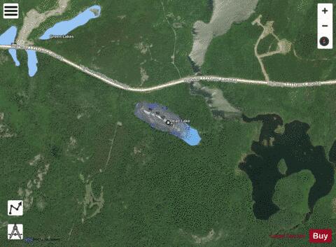 Dead Lake depth contour Map - i-Boating App - Satellite