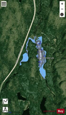 Dead Otter Lake depth contour Map - i-Boating App - Satellite