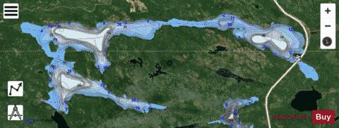Depot Lake depth contour Map - i-Boating App - Satellite