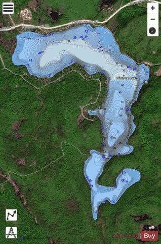 Diamond Lake A depth contour Map - i-Boating App - Satellite