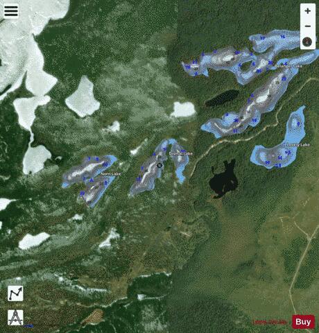 Dismal Lake depth contour Map - i-Boating App - Satellite