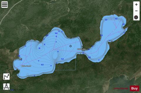 Dixie Lake depth contour Map - i-Boating App - Satellite