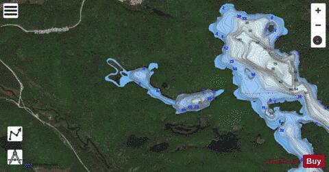 Dogleg Lake Wisner 24 depth contour Map - i-Boating App - Satellite