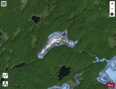 East Paint Lake depth contour Map - i-Boating App - Satellite