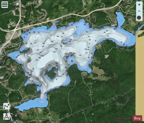 Fairy Lake depth contour Map - i-Boating App - Satellite