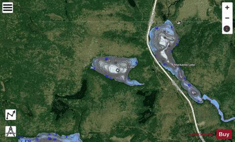 Feeny Lake depth contour Map - i-Boating App - Satellite