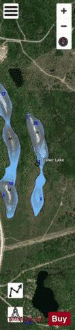 Fisher Lake depth contour Map - i-Boating App - Satellite