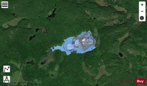 Flat Iron Lake depth contour Map - i-Boating App - Satellite