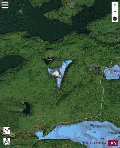 Forrest Lake depth contour Map - i-Boating App - Satellite