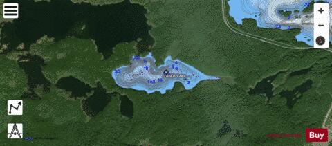 Francis Lake A depth contour Map - i-Boating App - Satellite