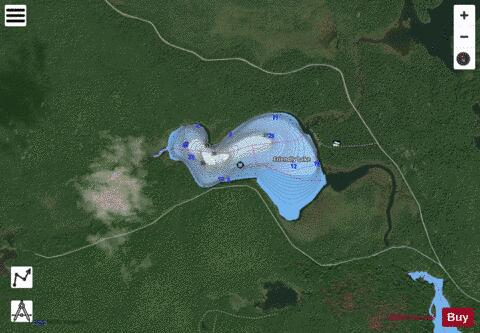 Friendly Lake / Round Lake depth contour Map - i-Boating App - Satellite