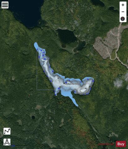 Frying Pan Lake depth contour Map - i-Boating App - Satellite
