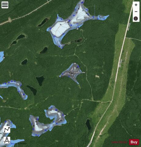 Gagnon Lake depth contour Map - i-Boating App - Satellite